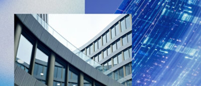 Image of building within flashy image