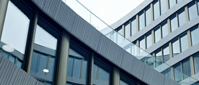 A close up of a building.