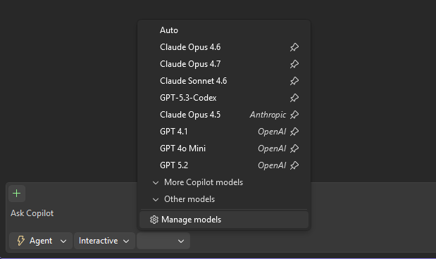 Updated model picker with pinning and collapse options